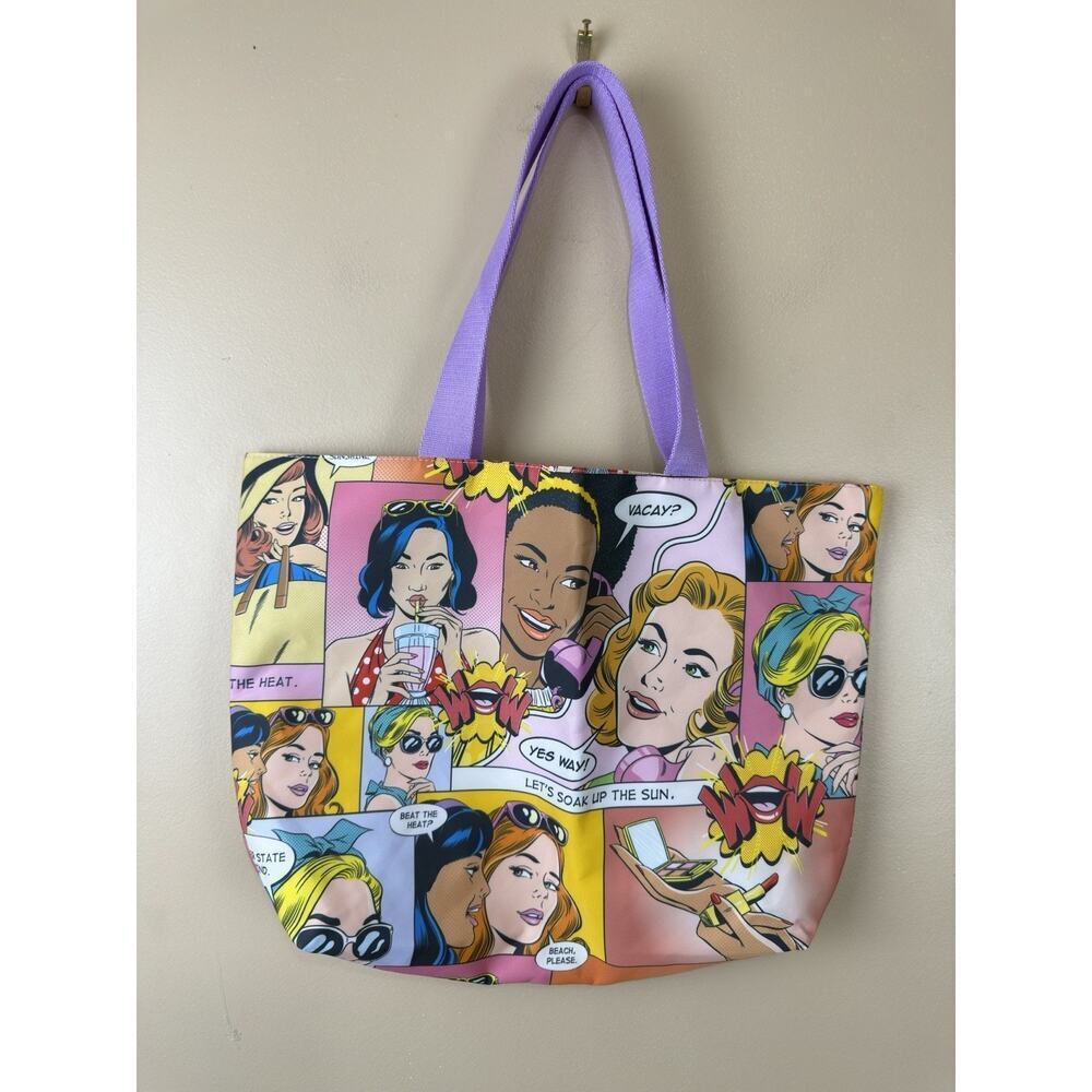 Estee Lauder "Let's Soak Up The Sun" Print Makeup Tote Bag with Strap - Picture 1 of 9